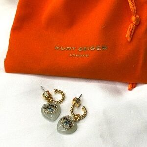 Kurt Geiger Gold Earrings with Gem Accents
